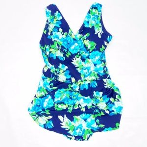 Denim & Co. Beach Surplice One Piece Swimsuit 12